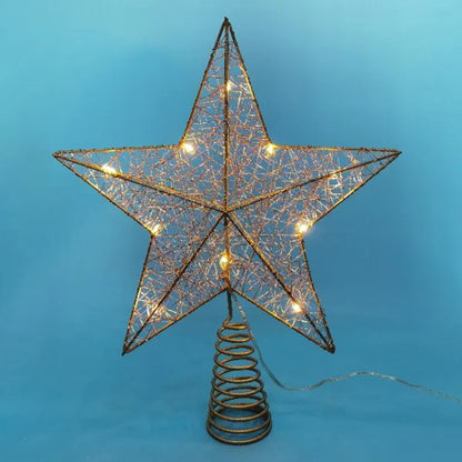 Kerstboom Stertop – Spiraalvormige LED Boomtop met Warm Licht