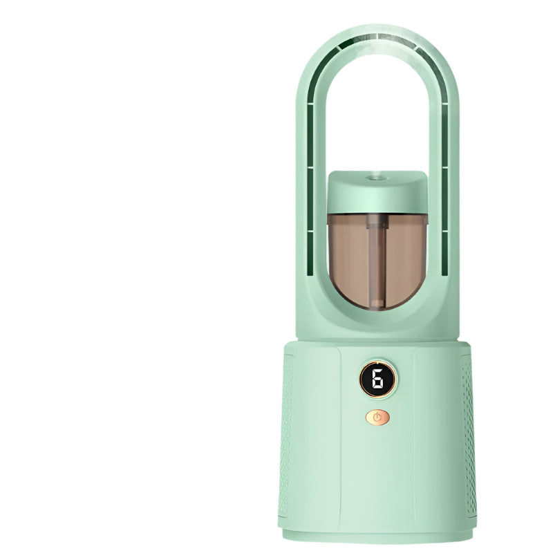 LuchtBries Bladloze Ventilator Bevochtiger Nachtlampje 3-in-1 Airflow