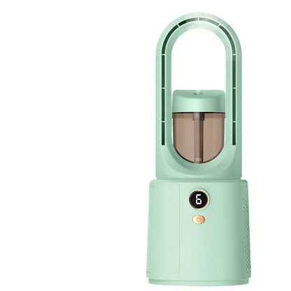 AeroMist Bladloze Ventilator – Luchtbevochtiger met Nachtlamp
