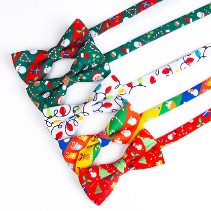 Kerststrikje Fien – Kinder Vlinderdas met Kerstmanprint voor Kerst