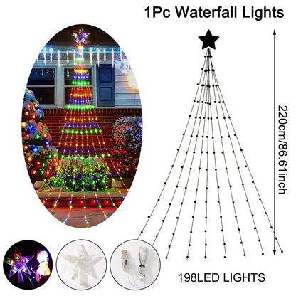 Sterrenval LED Kerstverlichting – 198 LED's, 2,2 Meter