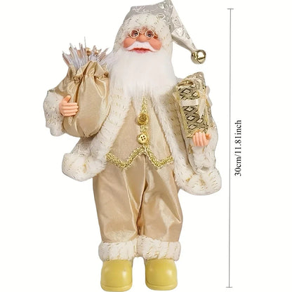 Goudbaard – Gouden Kerstman Raamdecoratie voor een Feestelijk Interieur