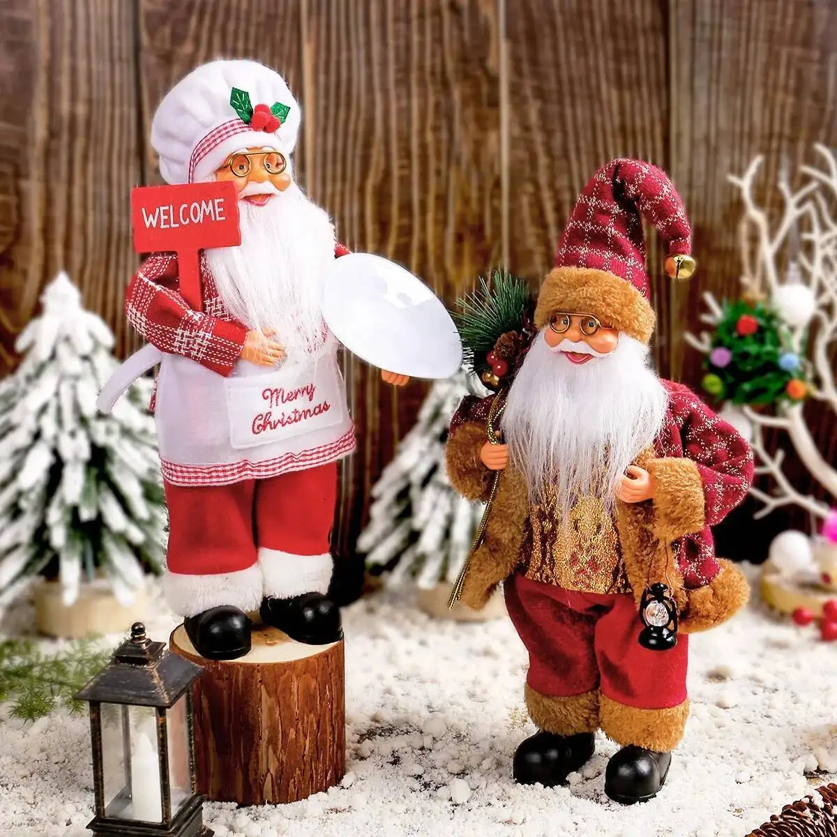 Kerstmanpop Feestdecoratie – 30 cm Kerstfiguur voor Binnen