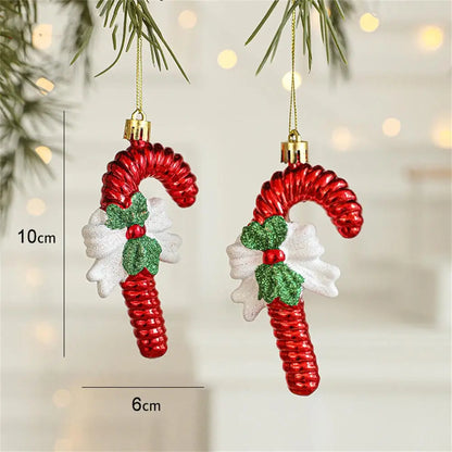 Kersthangers Feestkrans Set van 2 met Decoratieve Kerstfiguren
