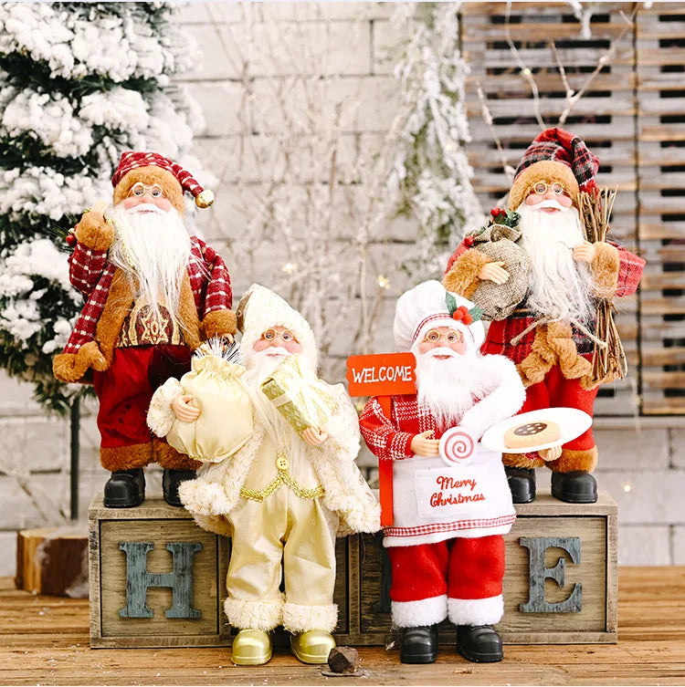 Kerstmanpop Feestdecoratie – 30 cm Kerstfiguur voor Binnen
