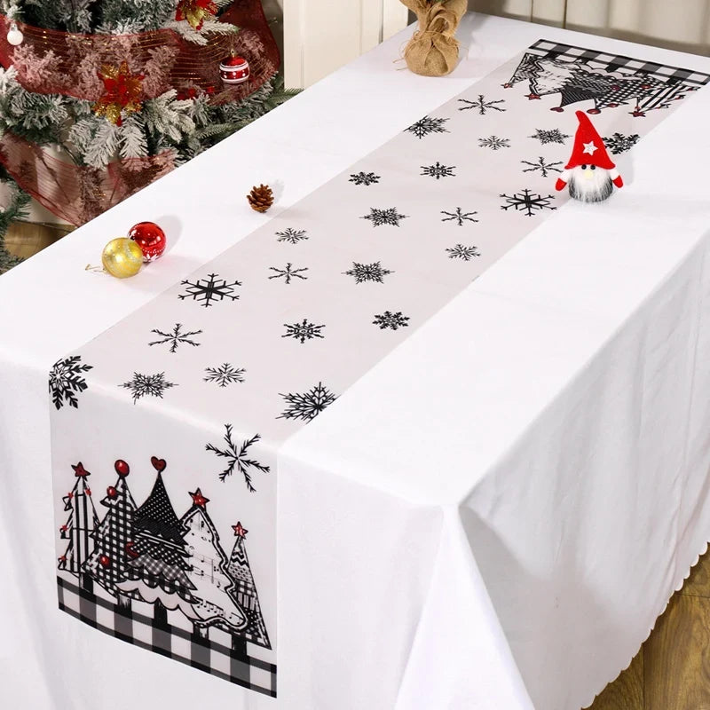 Kerst Tafelloper – Feestelijke Tafelversiering met Kerstboomontwerp