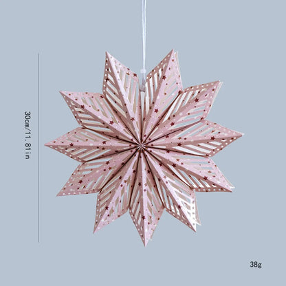 Winterster 3D Sneeuwvlok Lampenkap voor Kerstdecoratie 30 cm