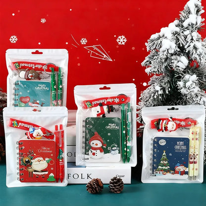 Kerstkriebels – Kerst Schrijfset met Notitieboek, Gelpen en Sleutelhanger