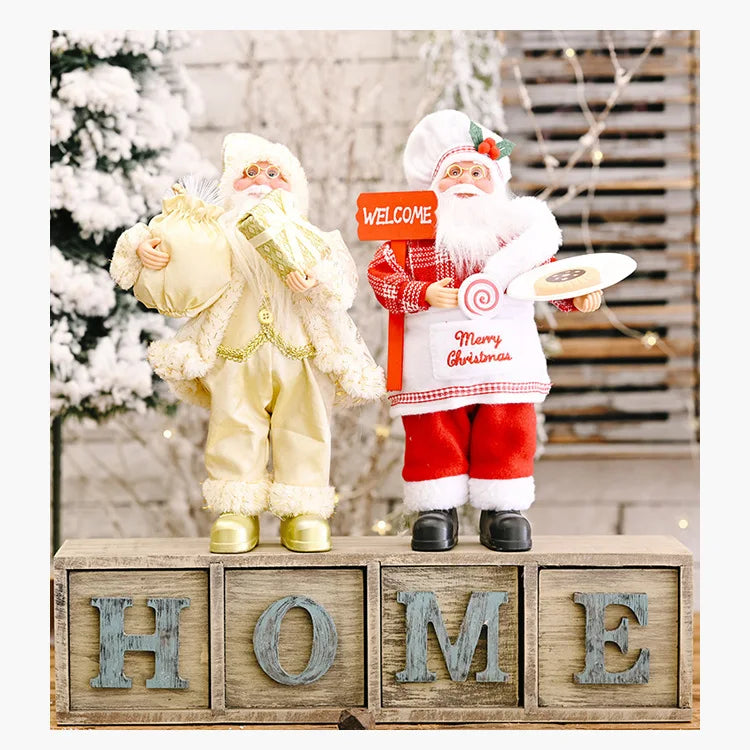 Kerstmanpop Feestdecoratie – 30 cm Kerstfiguur voor Binnen