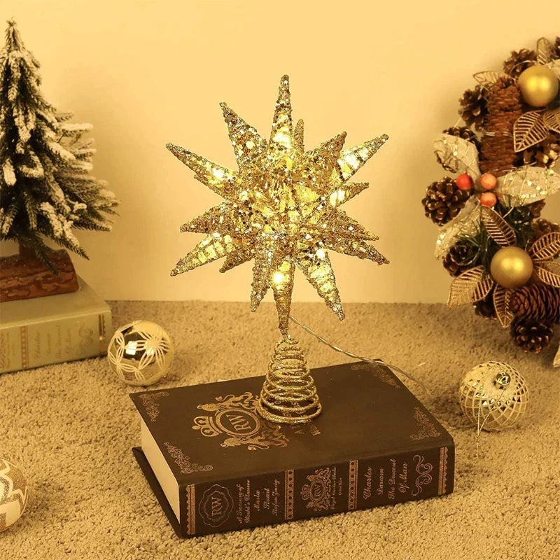 Kerstboom Stertop – Spiraalvormige LED Boomtop met Warm Licht