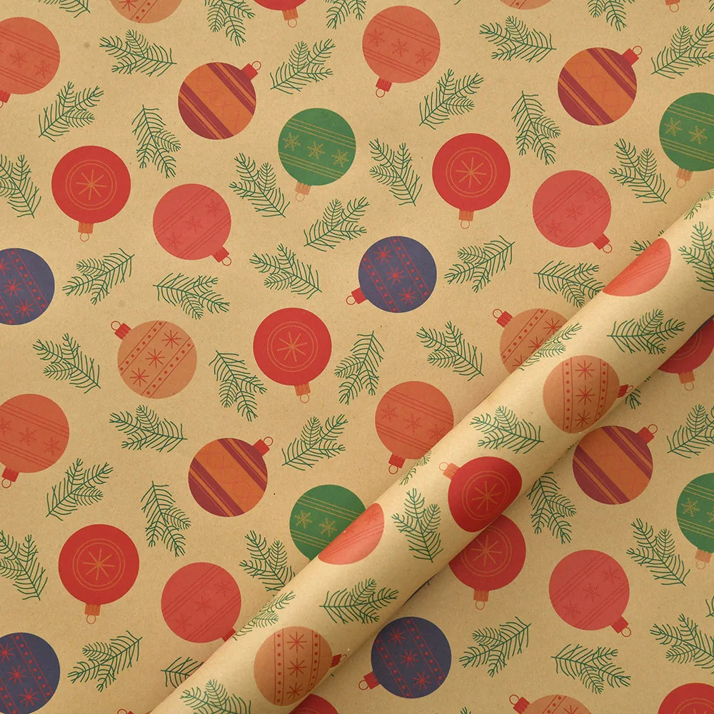 Kerst Inpakpapier – Feestelijk Cadeaupapier met Kerstmotieven 50x70 cm