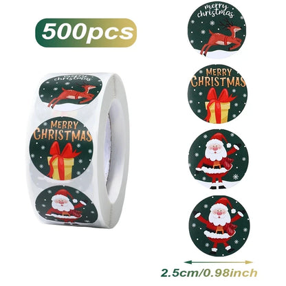 Sneeuwpret Kerststickers met Sneeuwmanontwerpen voor Feestdecoratie