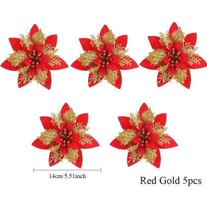 Kerst Bessenboeket met Glitter – Decoratieve Kerstboomversiering