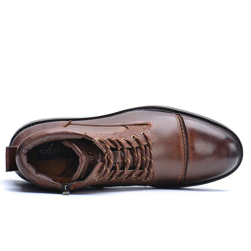 Daan | Robuuste Herenboots met Rits, Veters en Antislipzool