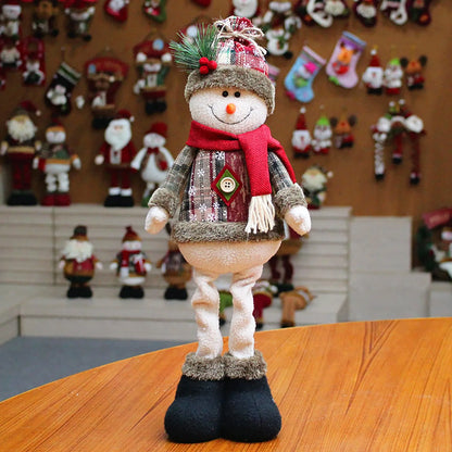 Kerstfiguren Set – 3 Decoratieve Kerstpoppen met Kerstman en Rendier