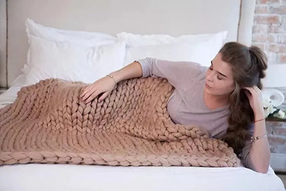 Woonwarmte – Chunky Gebreide Deken voor Bank en Bed