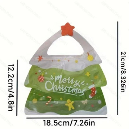 Kerstboomzakjes – Kleurrijke Kerst Cadeauzakjes voor Snoep en Kleine Geschenken, 18 x 21 cm
