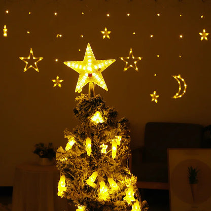 Sterrenstraling – LED Kerstster voor de Boomtop van 17 x 18 cm