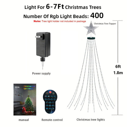 Kerstboomfonkel – Slimme RGB LED Kerstboomverlichting met Afstandsbediening