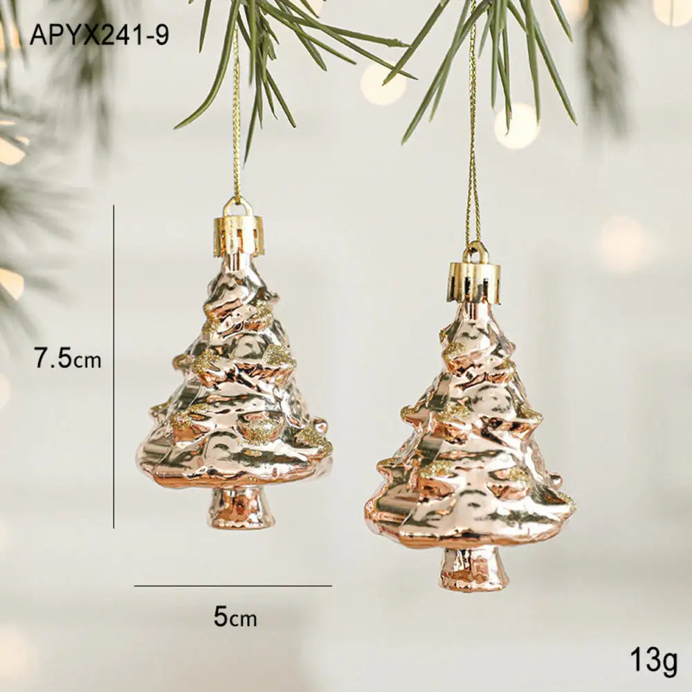 Kersthangers Feestkrans Set van 2 met Decoratieve Kerstfiguren