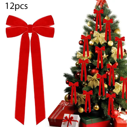 Kerststrikken – Set van 12 Decoratieve Strikken voor de Kerstboom