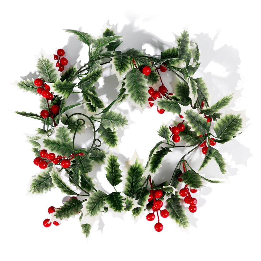 Kerstslinger – 2 Meter Feestelijke Decoratie met Bessen en Bladeren