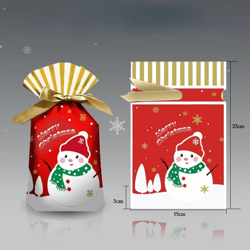 Kerstkabouter – Set van 5 Kerstcadeautasjes voor Snoep en Kleine Cadeaus