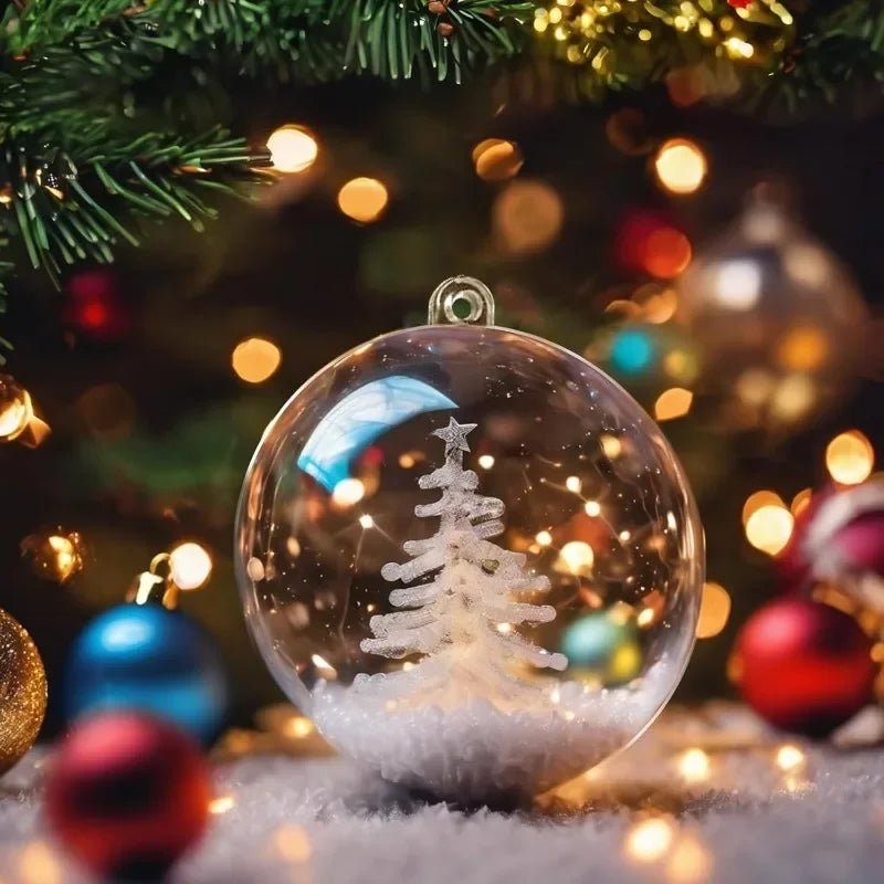 Transparante Kerstballen om te Vullen, 5 tot 10 cm, Diverse Sets