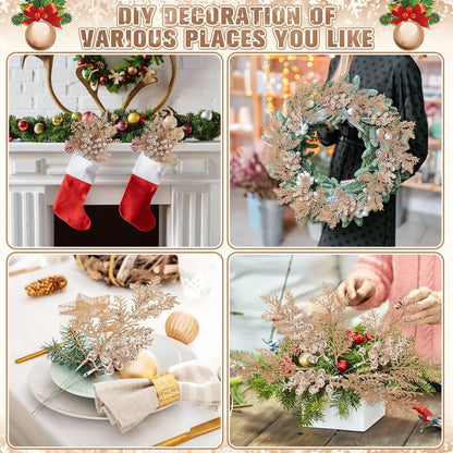 Roodelle – Glitter Kerstbessen en Dennentakken voor Kerstdecoratie