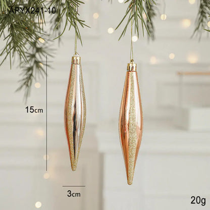 Kersthangers Feestkrans Set van 2 met Decoratieve Kerstfiguren