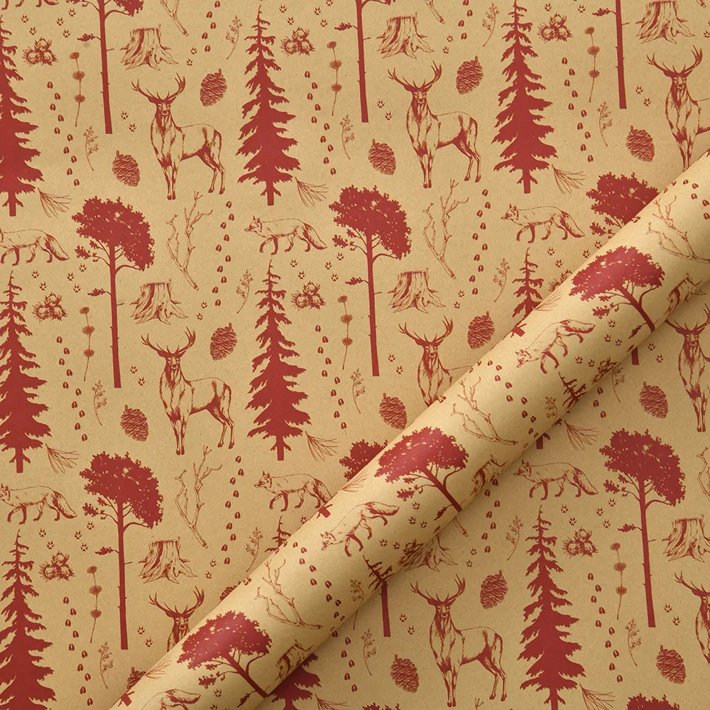 Kerst Inpakpapier – Feestelijk Cadeaupapier met Kerstmotieven 50x70 cm