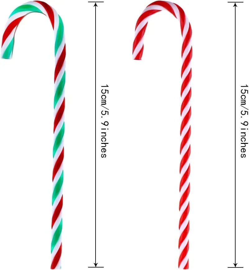 Kerst Zuurstokken – Set van 10 of 20 Kerstboom Hangers van 15 cm