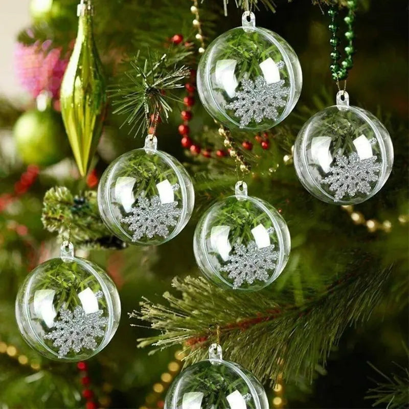 Transparante Kerstballen om te Vullen, 5 tot 10 cm, Diverse Sets