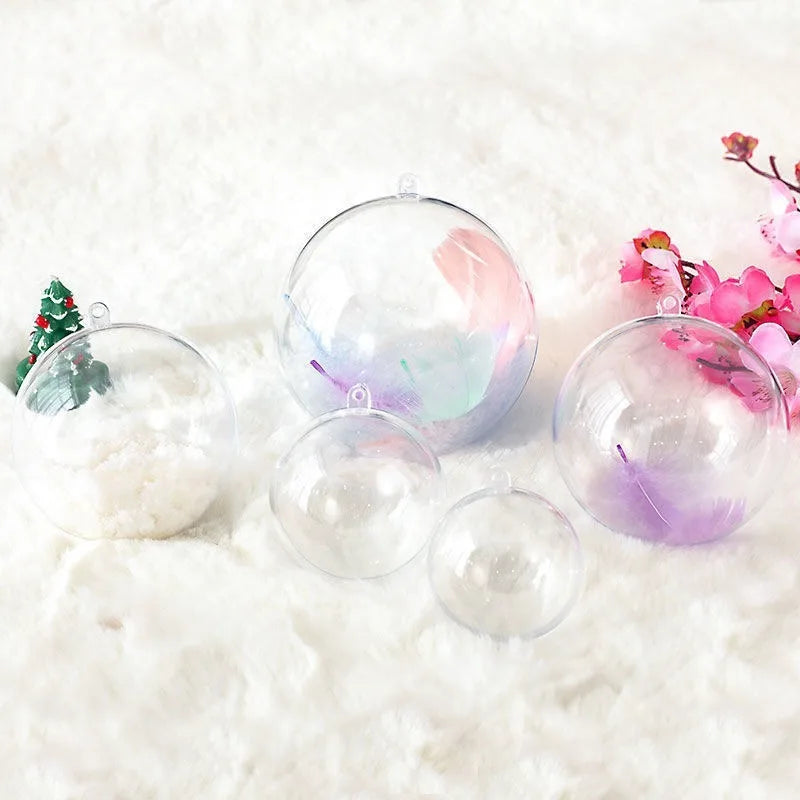 Transparante Kerstballen om te Vullen, 5 tot 10 cm, Diverse Sets