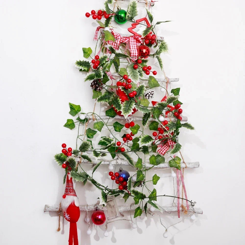 Kerstslinger – 2 Meter Feestelijke Decoratie met Bessen en Bladeren