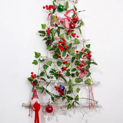 Kerstslinger – 2 Meter Feestelijke Decoratie met Bessen en Bladeren