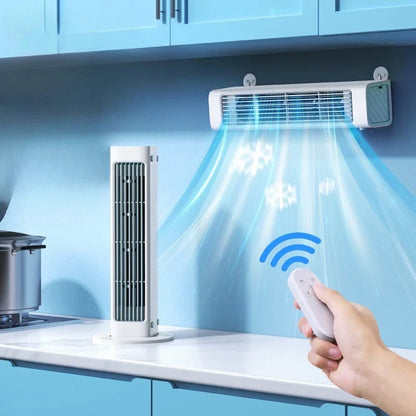 AeroBreeze Bladloze Ventilator met Accu en Afstandsbediening