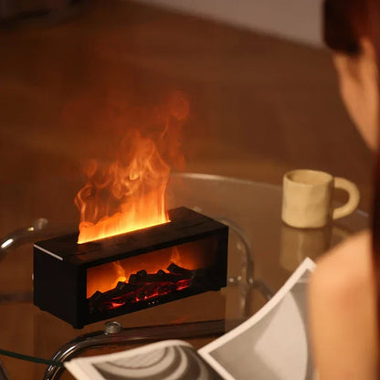Aroma Diffuser met Vlam Effect – 4-in-1 met Timer en 7 Kleuren