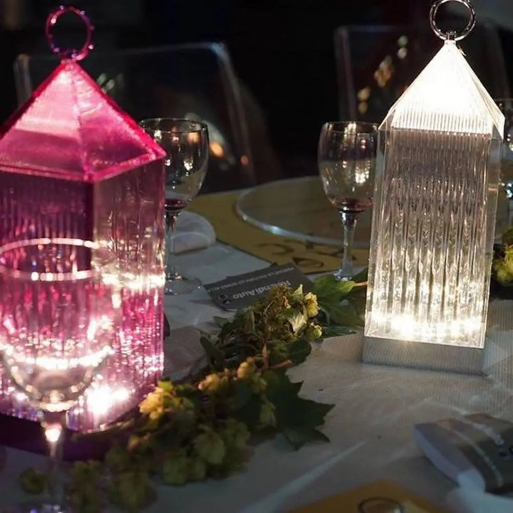 CrystalGlow - Oplaadbare Kristallen Nachtlamp met LED-verlichting, Dimbaar & Draadloos