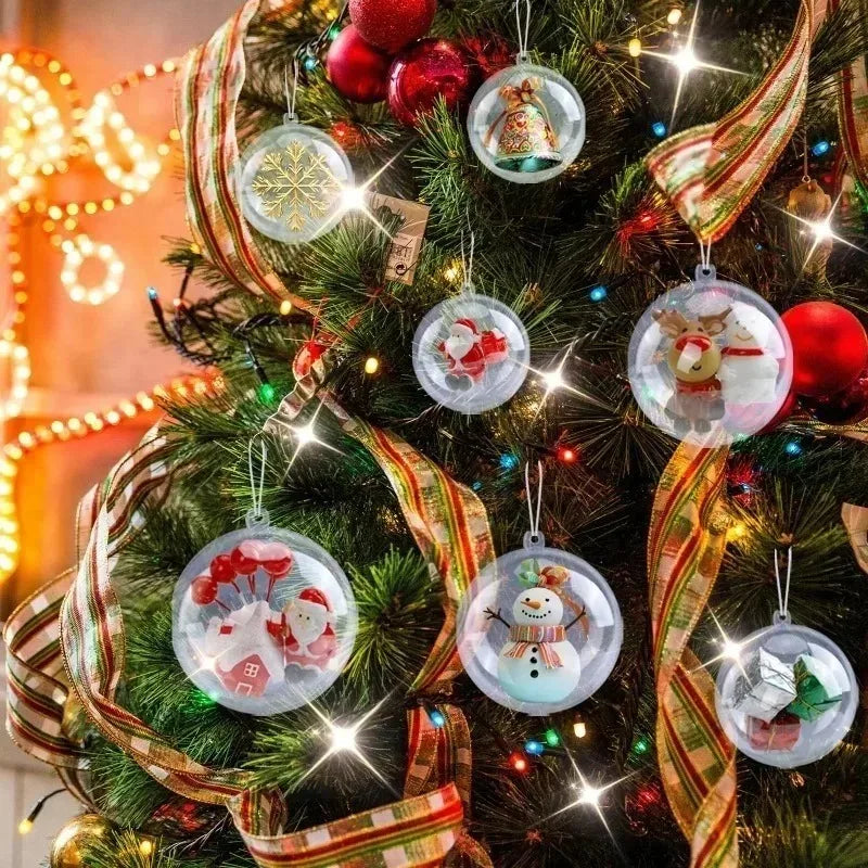Transparante Kerstballen om te Vullen, 5 tot 10 cm, Diverse Sets
