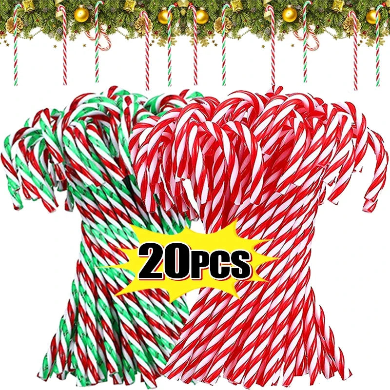Kerst Zuurstokken – Set van 10 of 20 Kerstboom Hangers van 15 cm