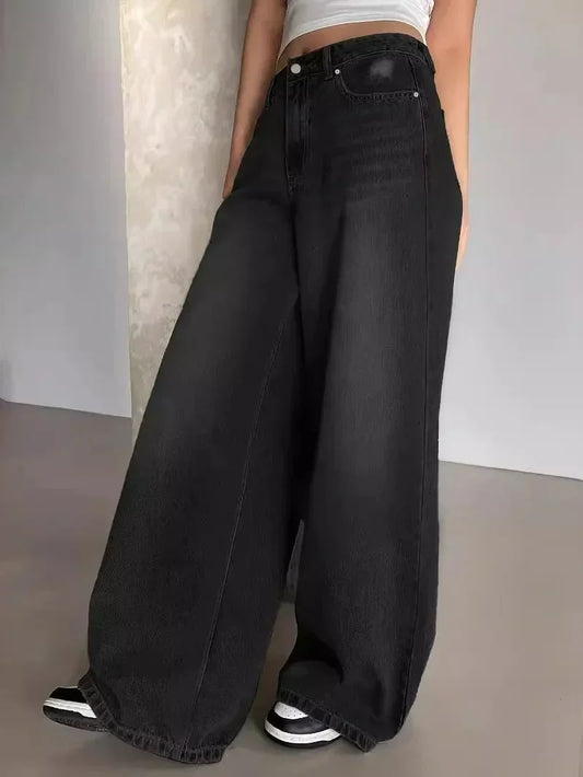 Luna Dames Baggy Wide Leg Jeans – Hoge Taille & Extra Wijde Pijpen