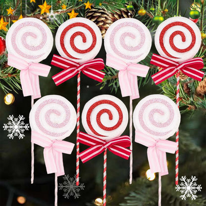 Snoepelora – Glitter Kerstzuurstokken 24 cm in Rood en Roze