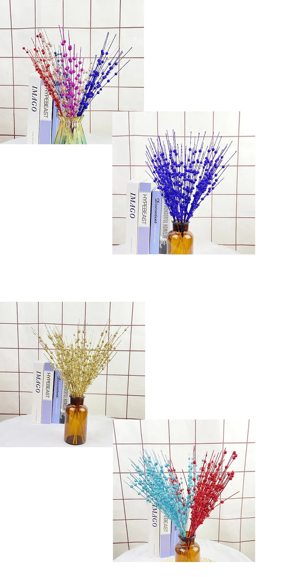 Bessentak Kerstdecoratie – 45 cm Decoratieve Tak voor de Kerstboom