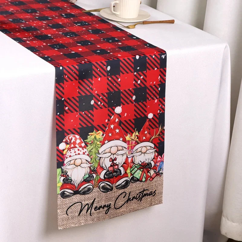 Kerst Tafelloper – Feestelijke Tafelversiering met Kerstboomontwerp