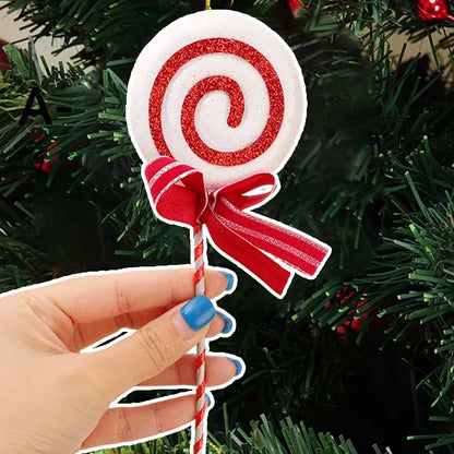 Snoepelora – Glitter Kerstzuurstokken 24 cm in Rood en Roze