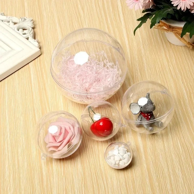 Transparante Kerstballen om te Vullen, 5 tot 10 cm, Diverse Sets