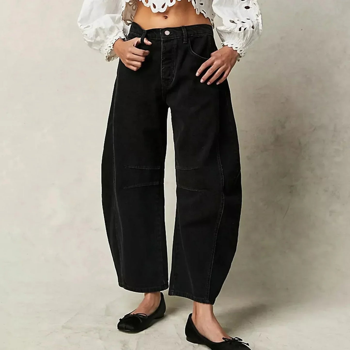 Aurora Wijde Jeans – Dames baggy broek met comfortabele pasvorm