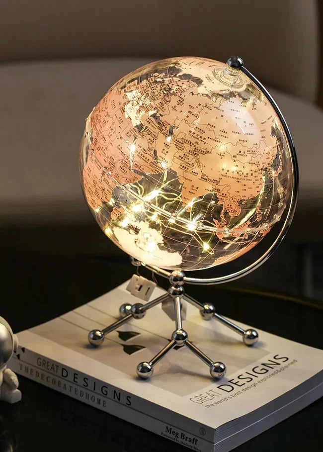 Royaleva LED Rotating World Globe Lamp – Verlichte Werelddecoratie