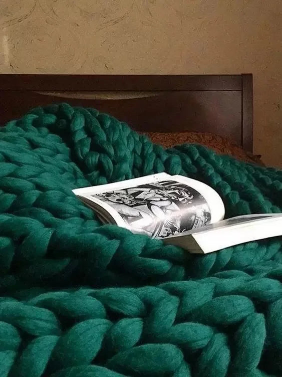Woonwarmte – Chunky Gebreide Deken voor Bank en Bed